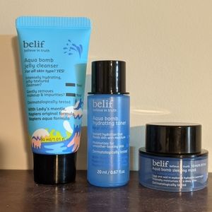 Belif Mini Trio- Cleanser, Toner, Sleep Mask